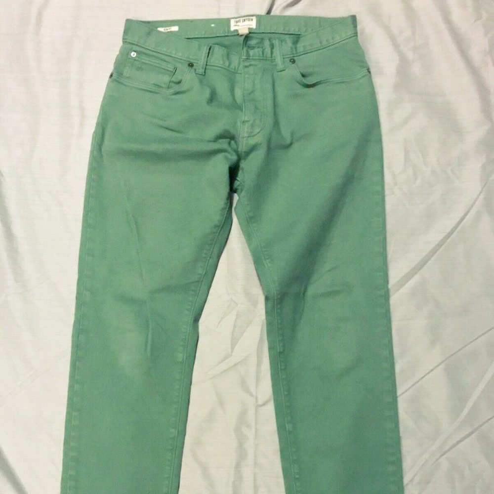 Todd Snyder Stretch 5 Pocket Jeans Green 30 x 30 men’s pants Slim Fit
